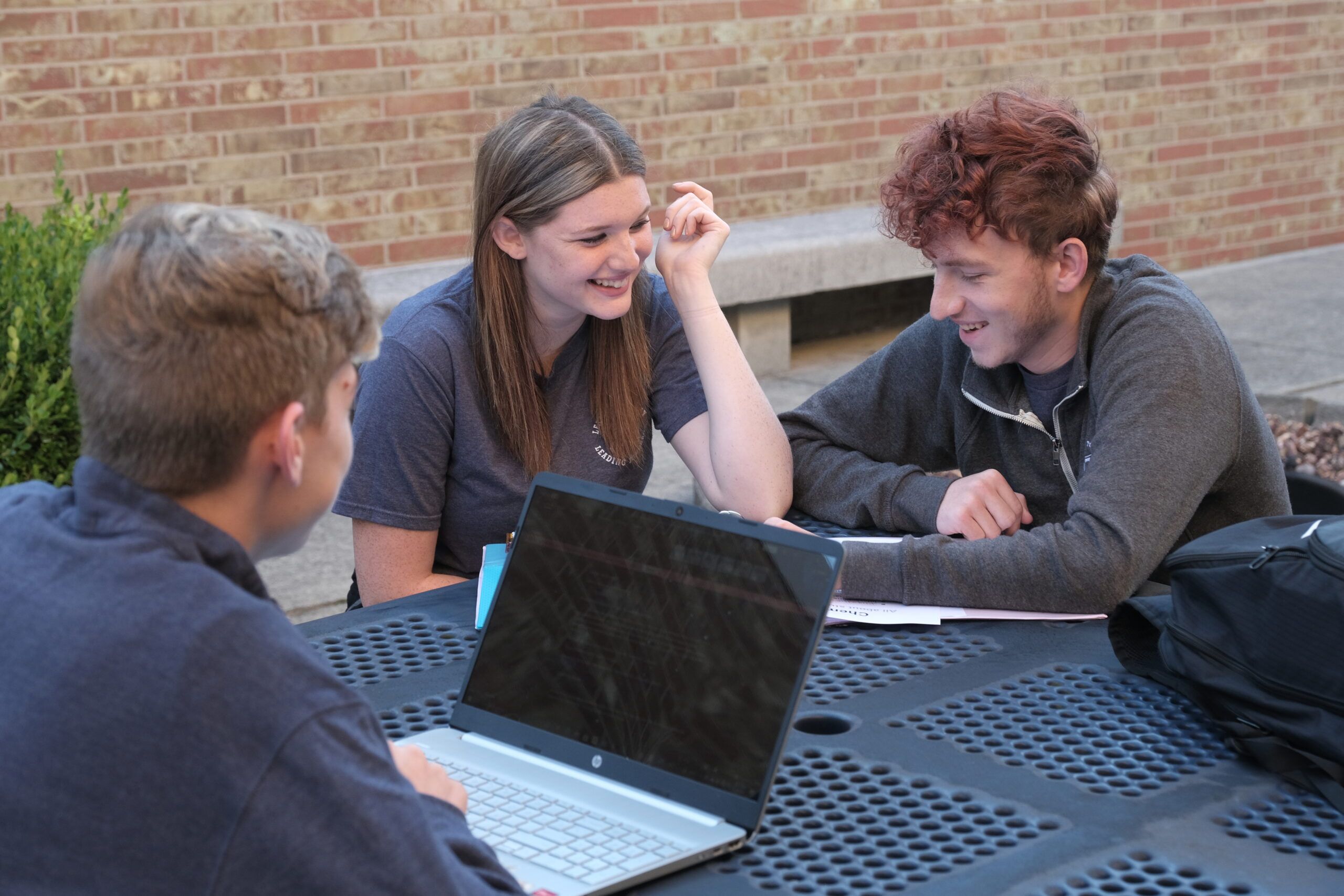 Student using computer resources